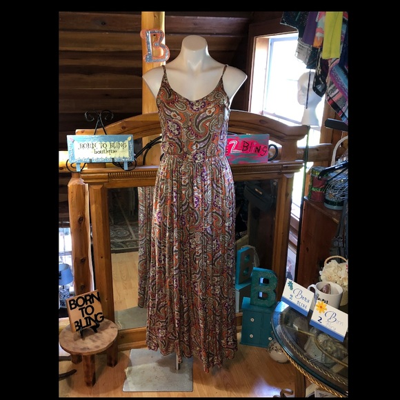 WRANGLER gorgeous SEXY long maxi dress adj straps beautiful colors - WORN ONCE - Picture 8 of 15